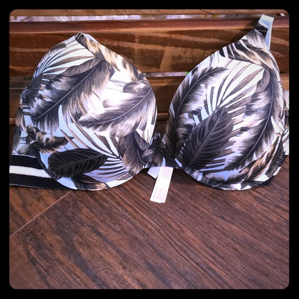 PINK tropical push up bra!!!